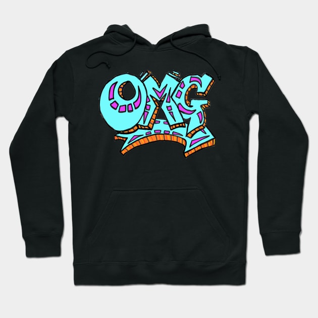 graffiti OMG 1 by LowEndgraphics Hoodie by LowEndGraphics